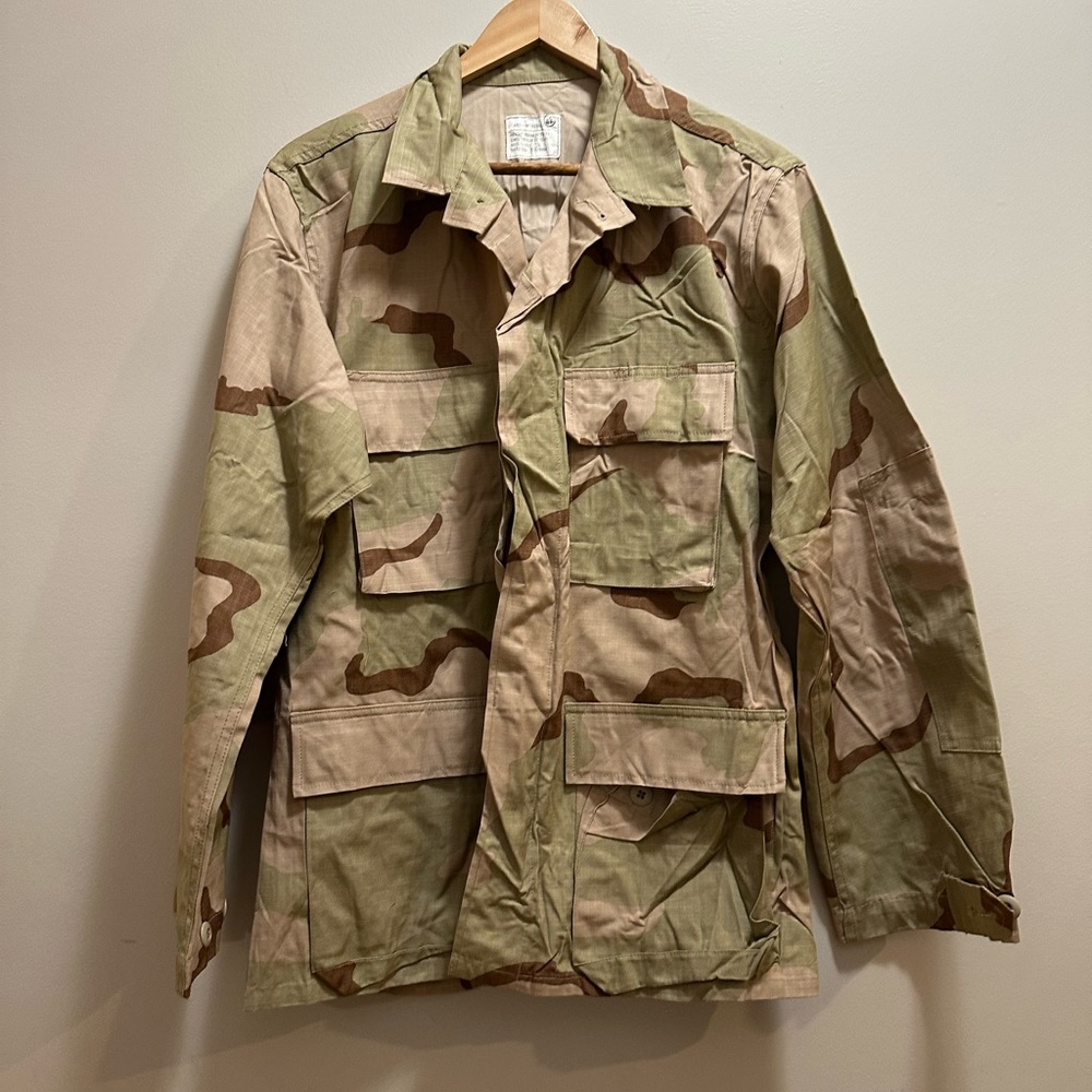 Army Military DCU Camouflage Medium Shirt Combat Coat Desert Storm DOD Issue
